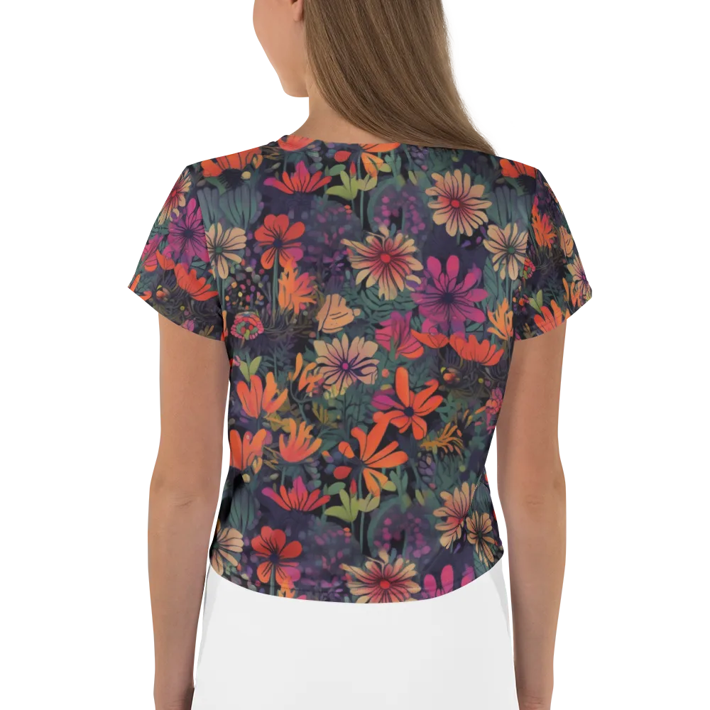 Velvet Flora on Crop Tee — Back