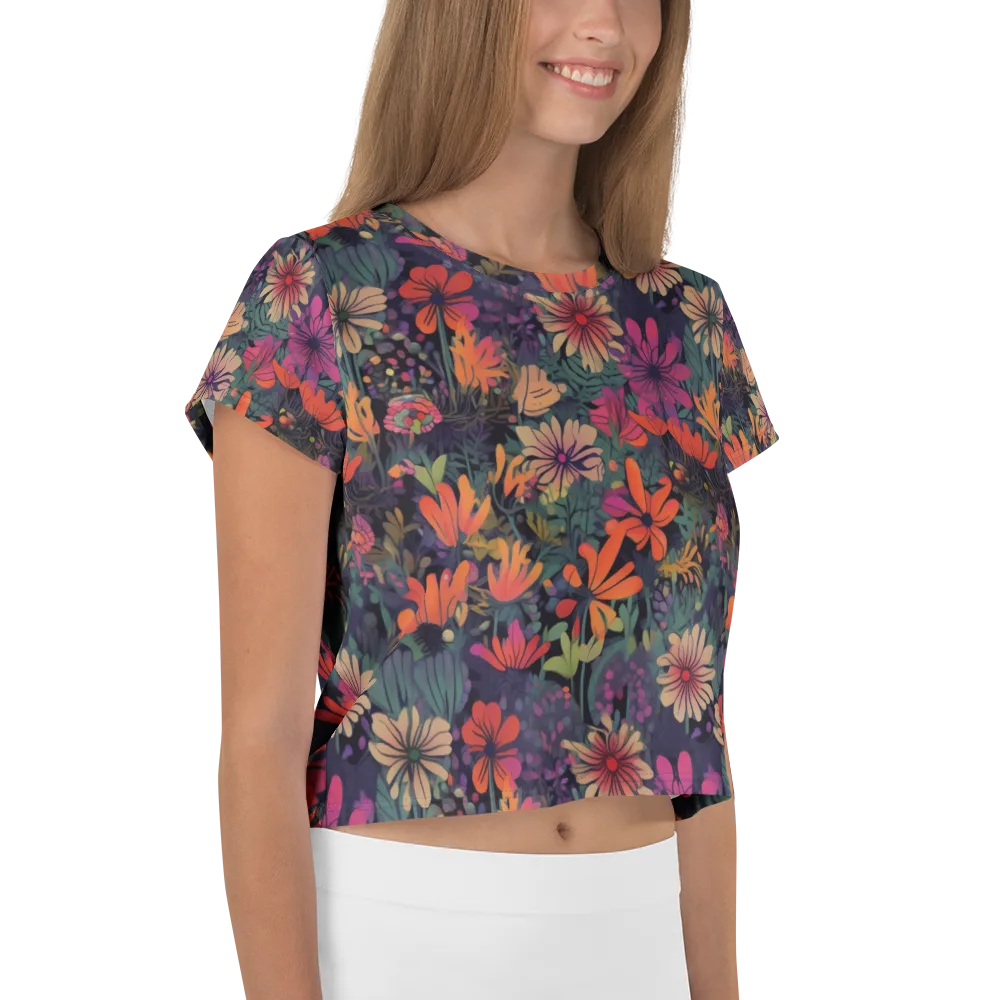 Velvet Flora on Crop Tee — Right