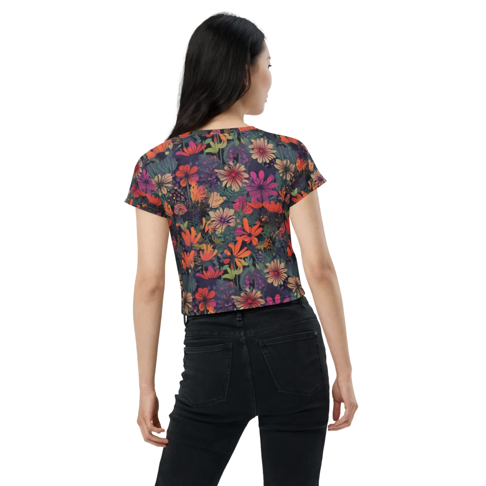 Velvet Flora on Crop Tee — Back