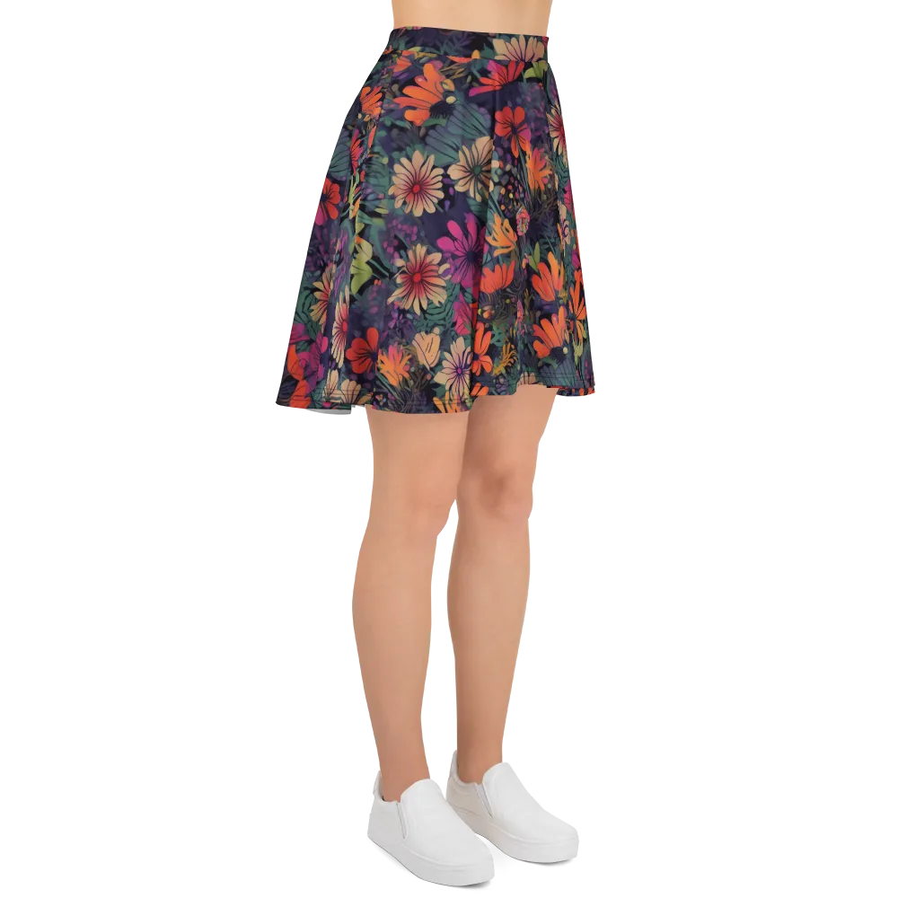 Velvet Flora on Skater Skirt — Right