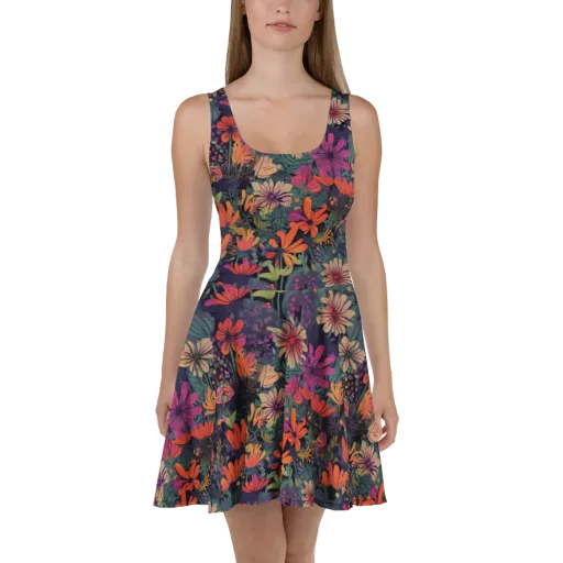 Velvet Flora on a Skater Dress