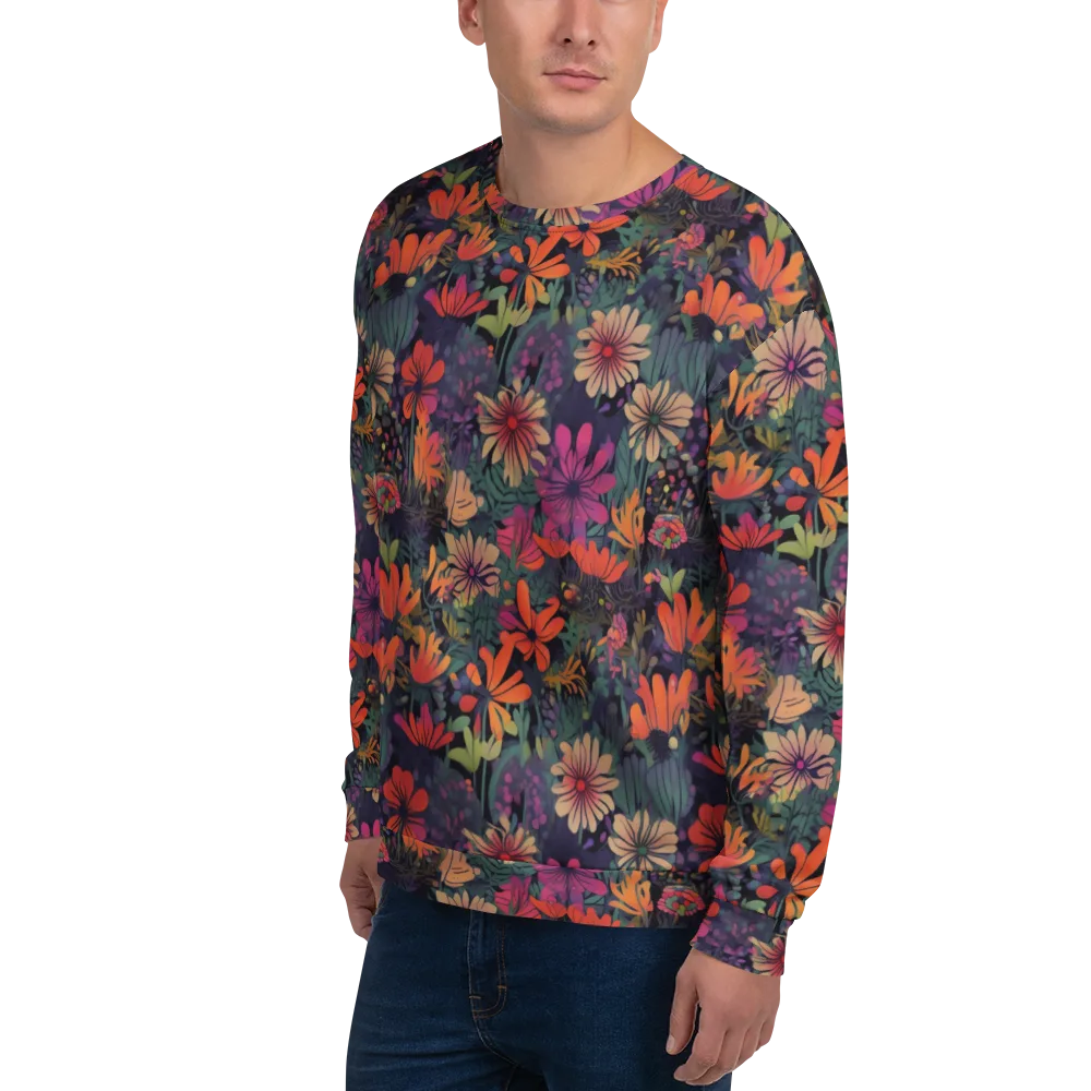 Velvet Flora on Sweatshirt — Left Front