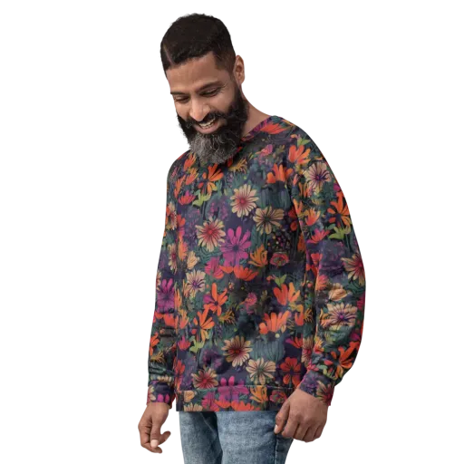 Velvet Flora on a Sweatshirt