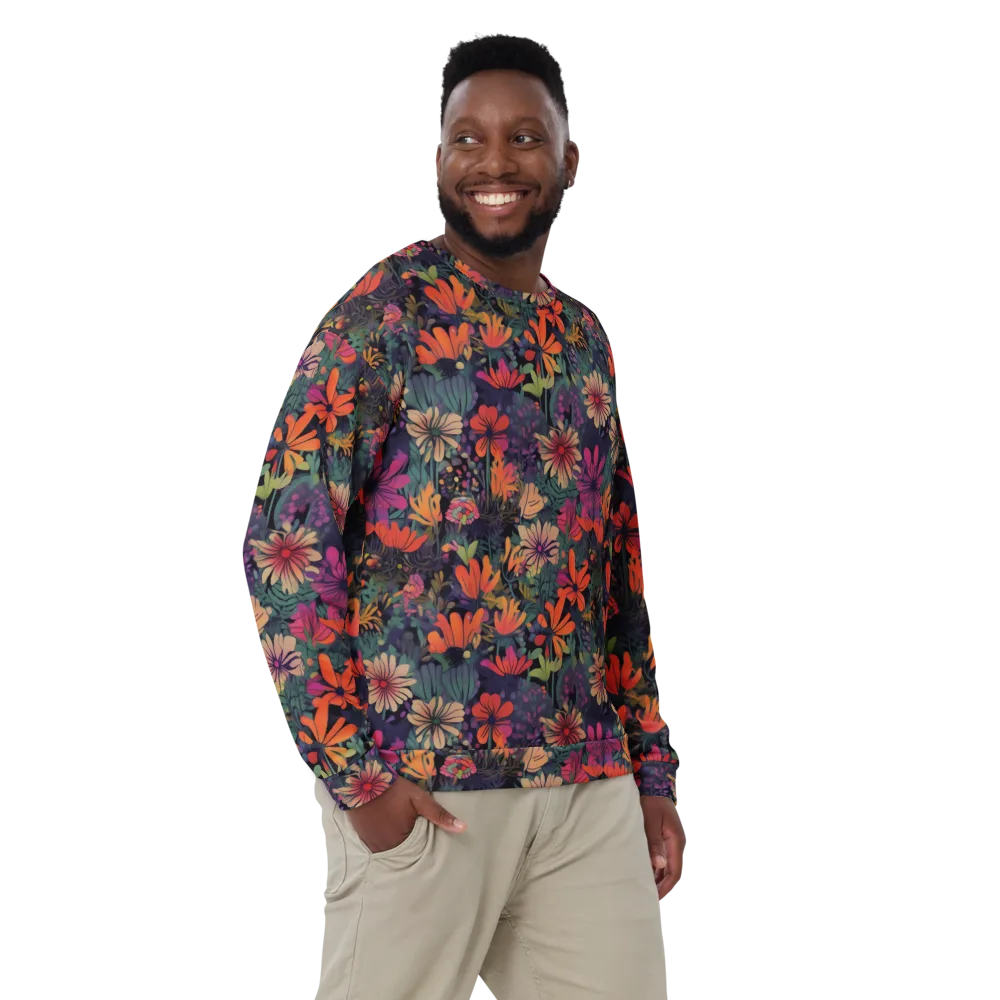 Velvet Flora on Sweatshirt — Front