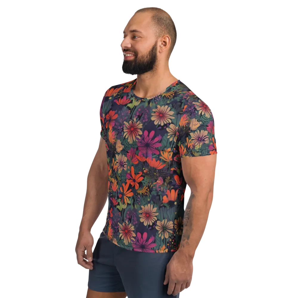 Velvet Flora on Men's Athletic T-Shirt — Left