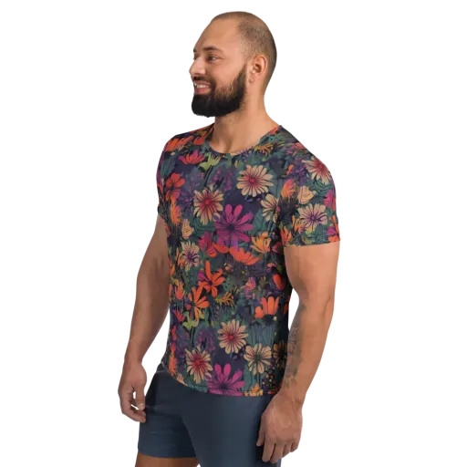 Velvet Flora on a Men's Athletic T-Shirt
