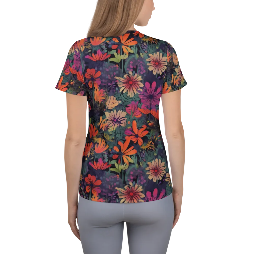 Velvet Flora on Women's Athletic T-Shirt — Back