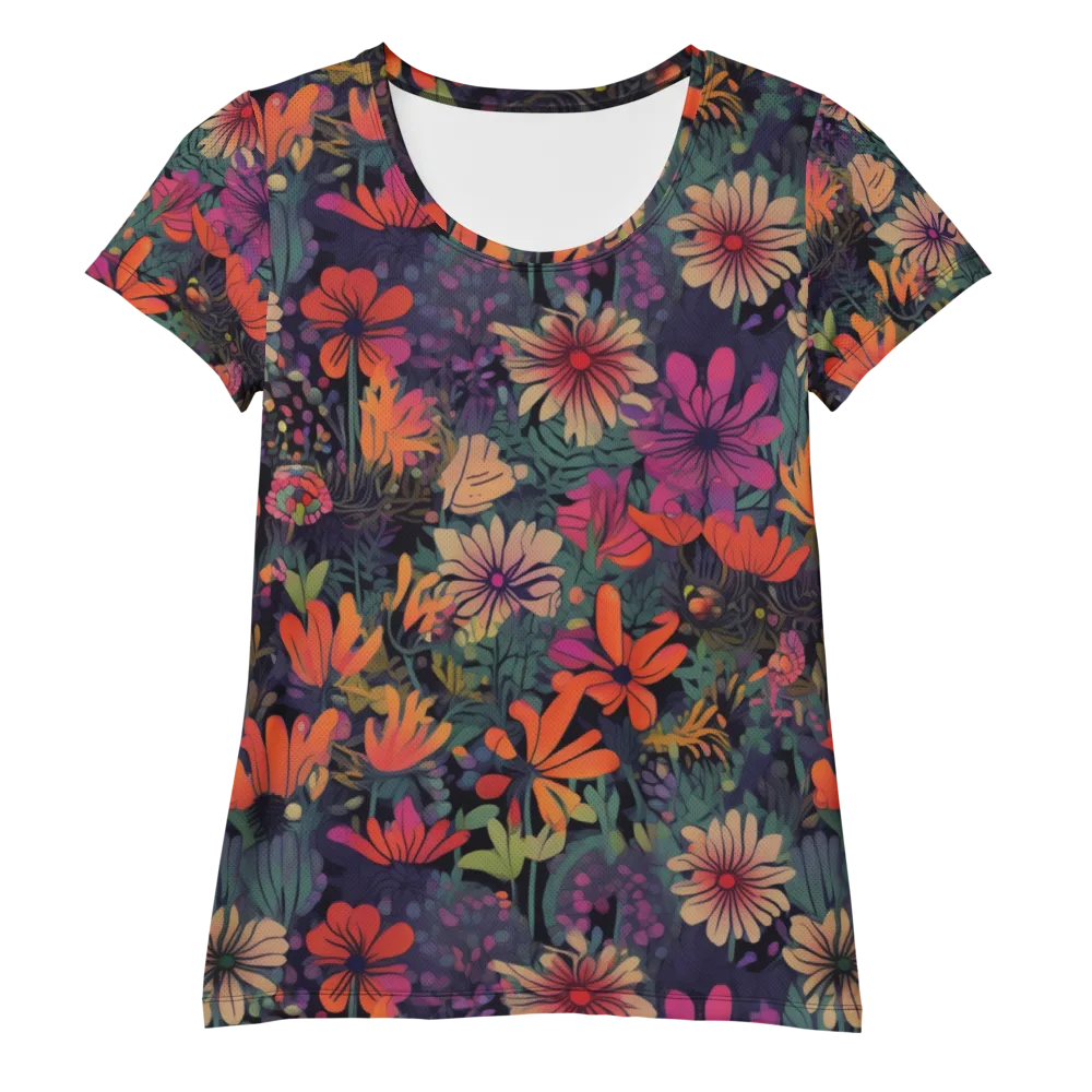 Velvet Flora on Women's Athletic T-Shirt — Front