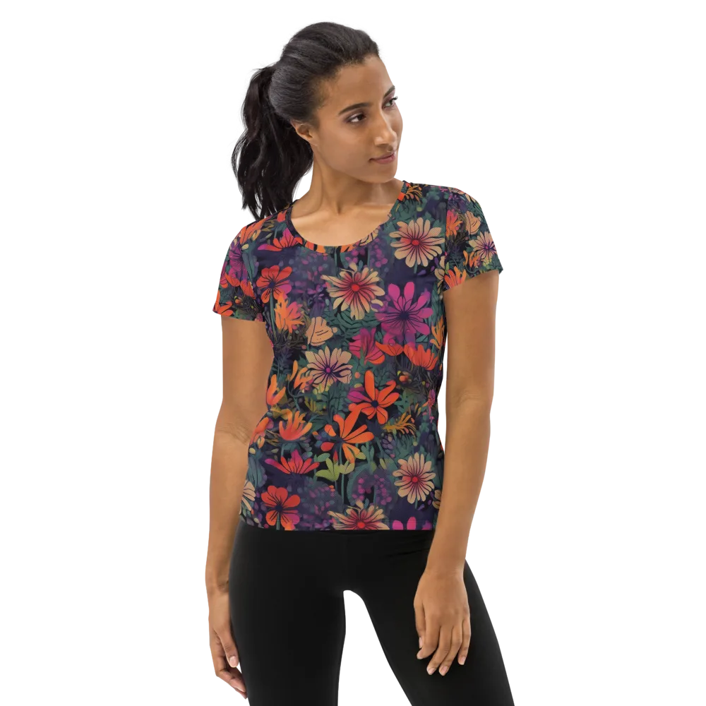 Velvet Flora on Women's Athletic T-Shirt — Front