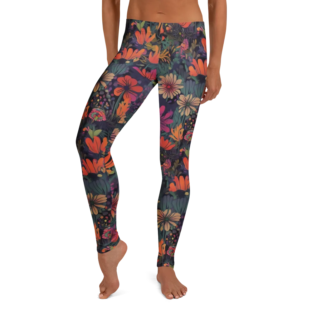 Velvet Flora on Leggings — Front