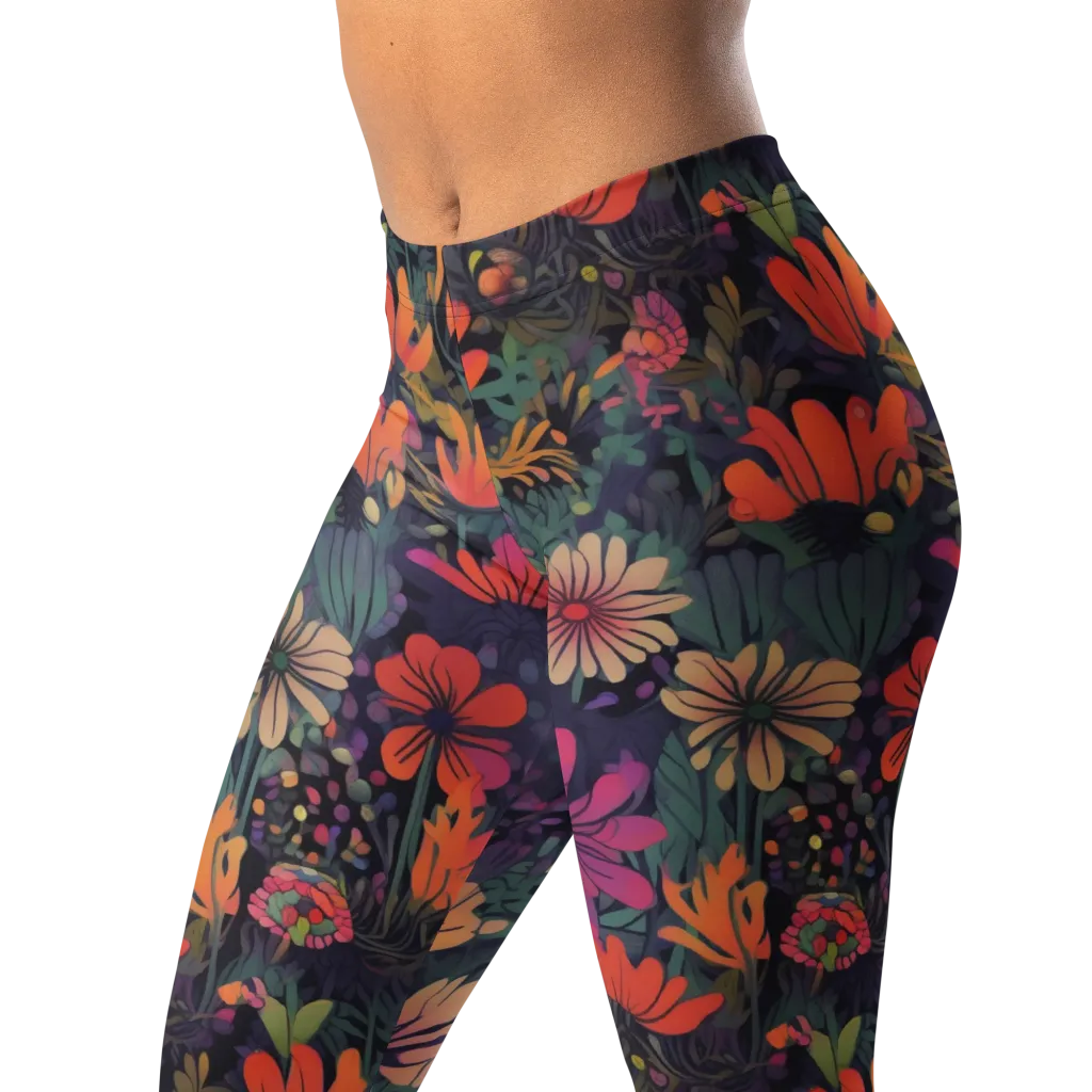 Velvet Flora on Leggings — Left Front