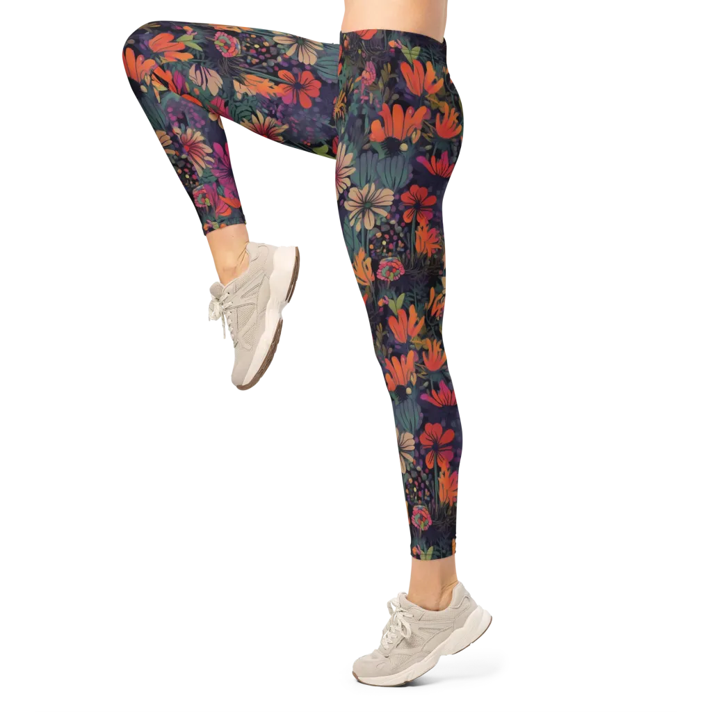Velvet Flora on Leggings — Left
