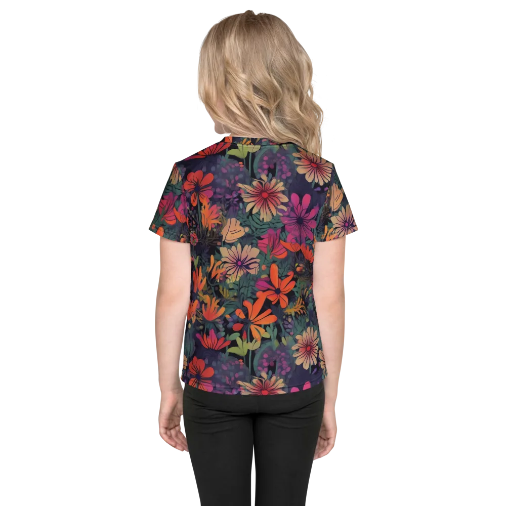 Velvet Flora on Kids Crew Neck T-Shirt — Back