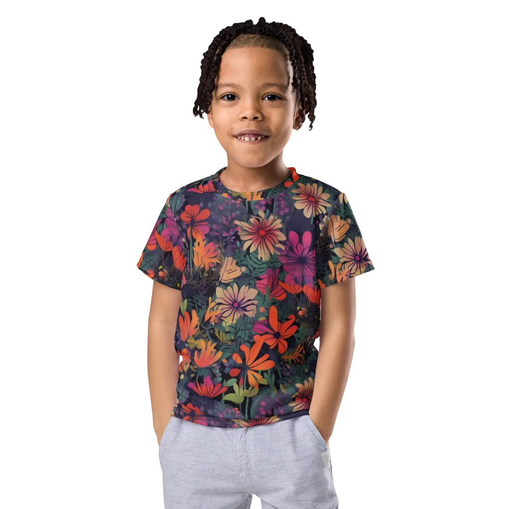 Velvet Flora on Kids Crew Neck T-Shirt — Front