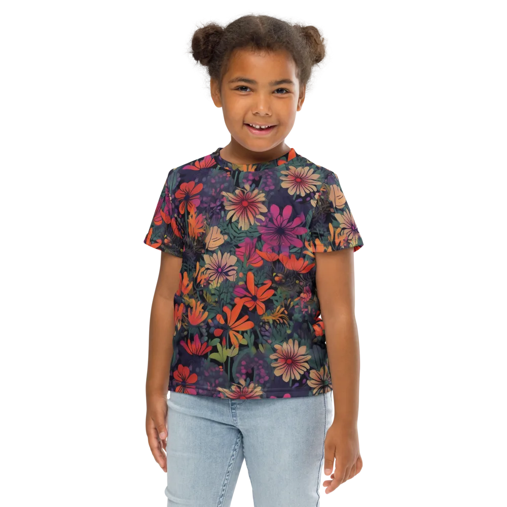 Velvet Flora on Kids Crew Neck T-Shirt — Front