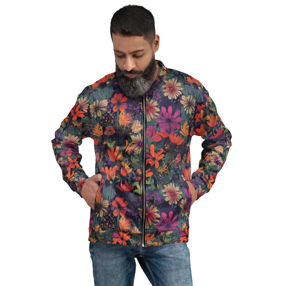 Velvet Flora on Bomber Jacket — Front