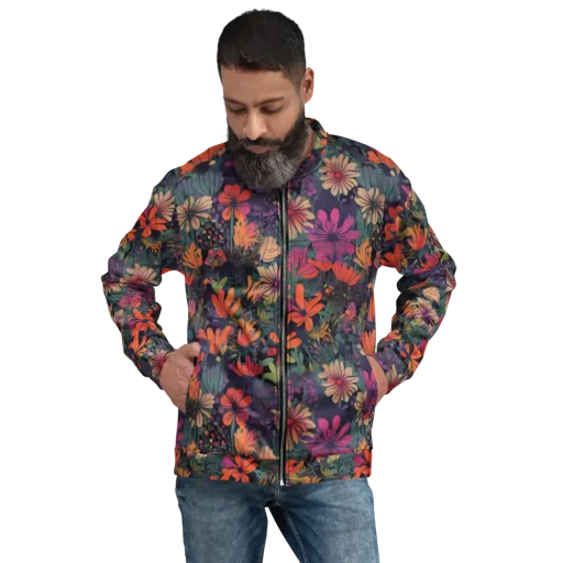 Velvet Flora on a Bomber Jacket