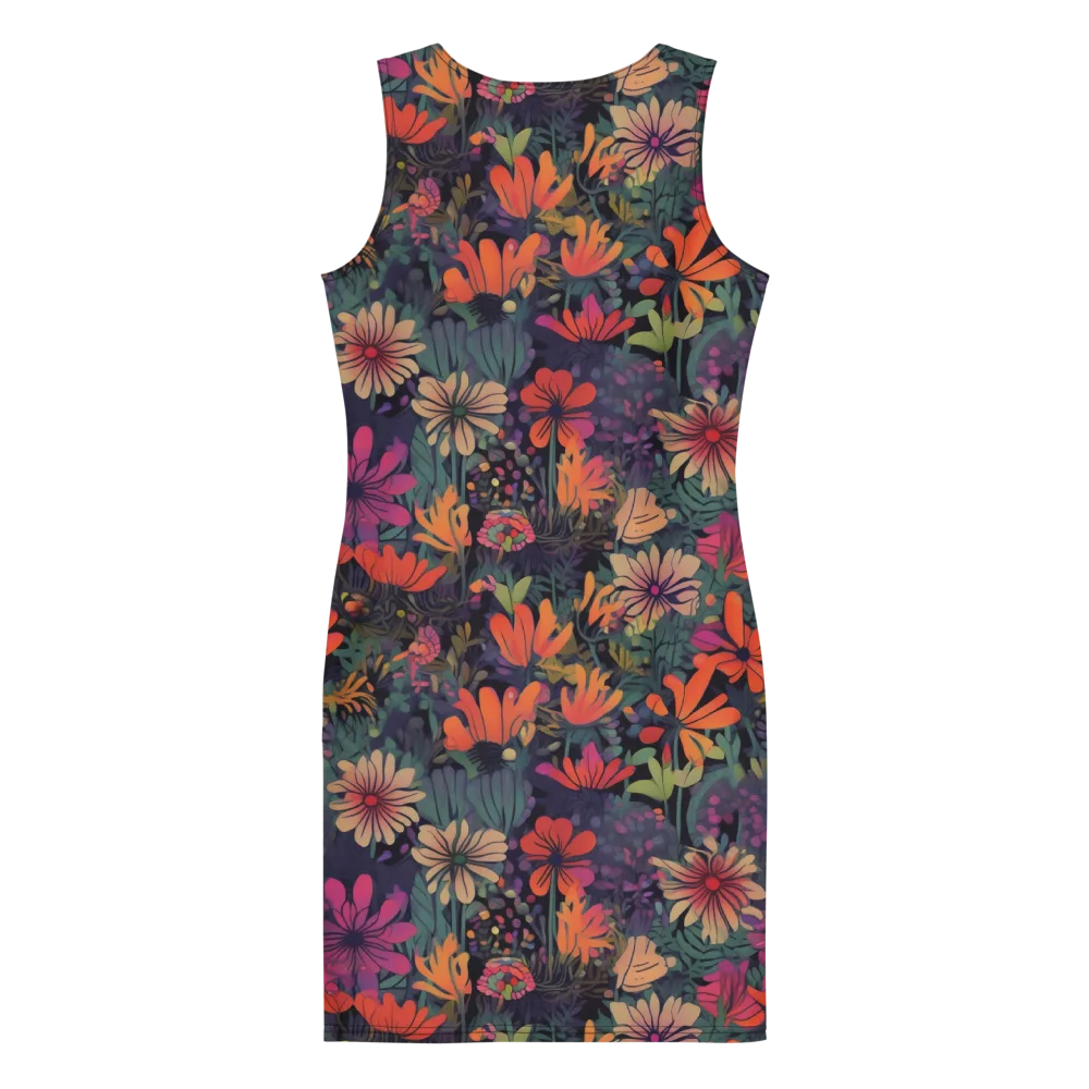 Velvet Flora on Bodycon Dress — Back
