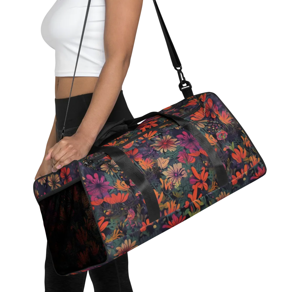Velvet Flora on Duffle Bag — Front