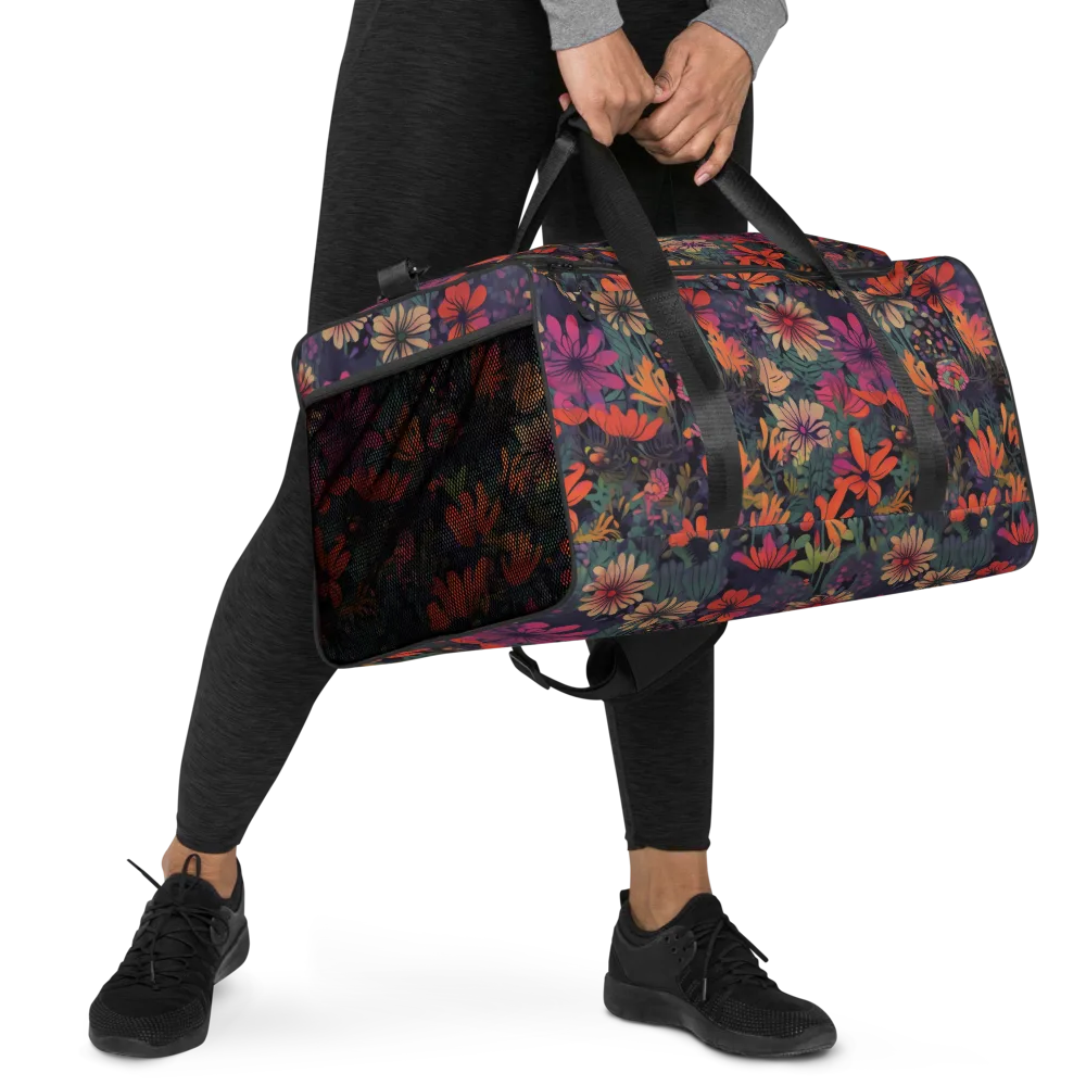 Velvet Flora on Duffle Bag — Right Front