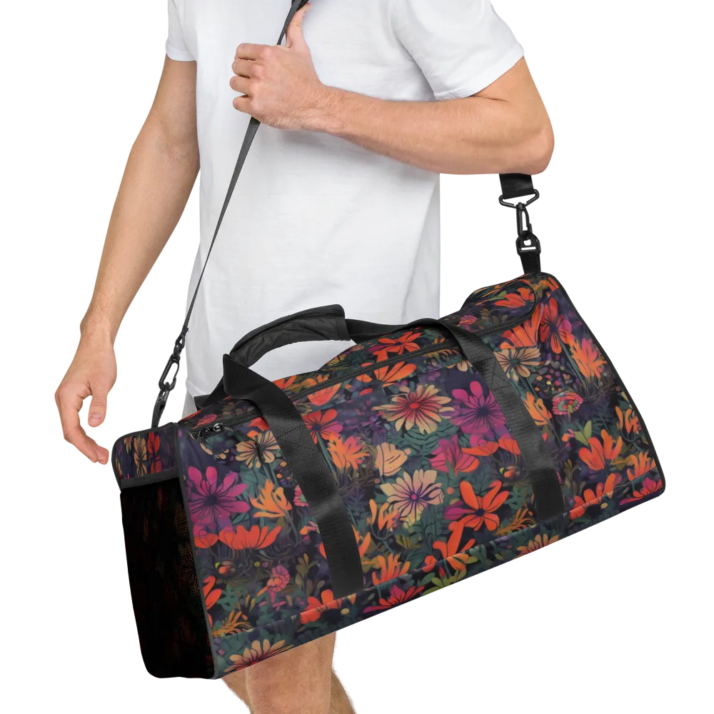 Velvet Flora on Duffle Bag — Right Front