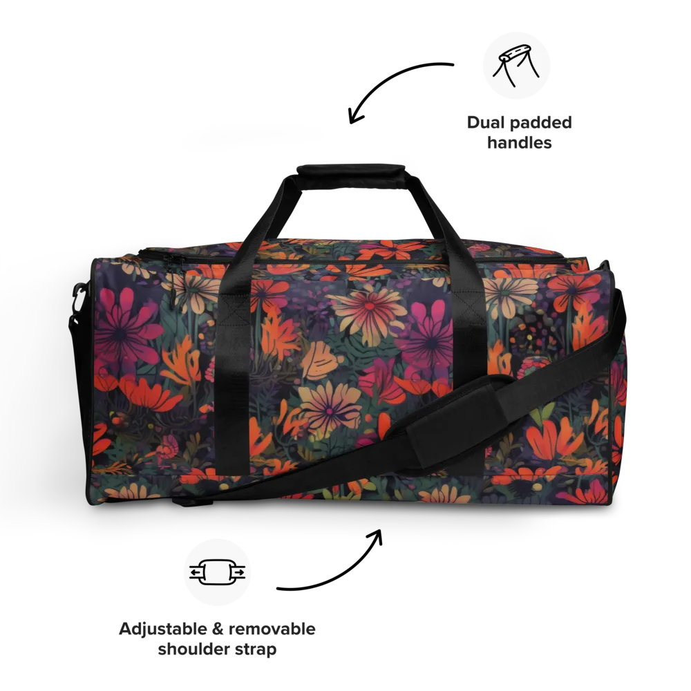 Velvet Flora on Duffle Bag — Front