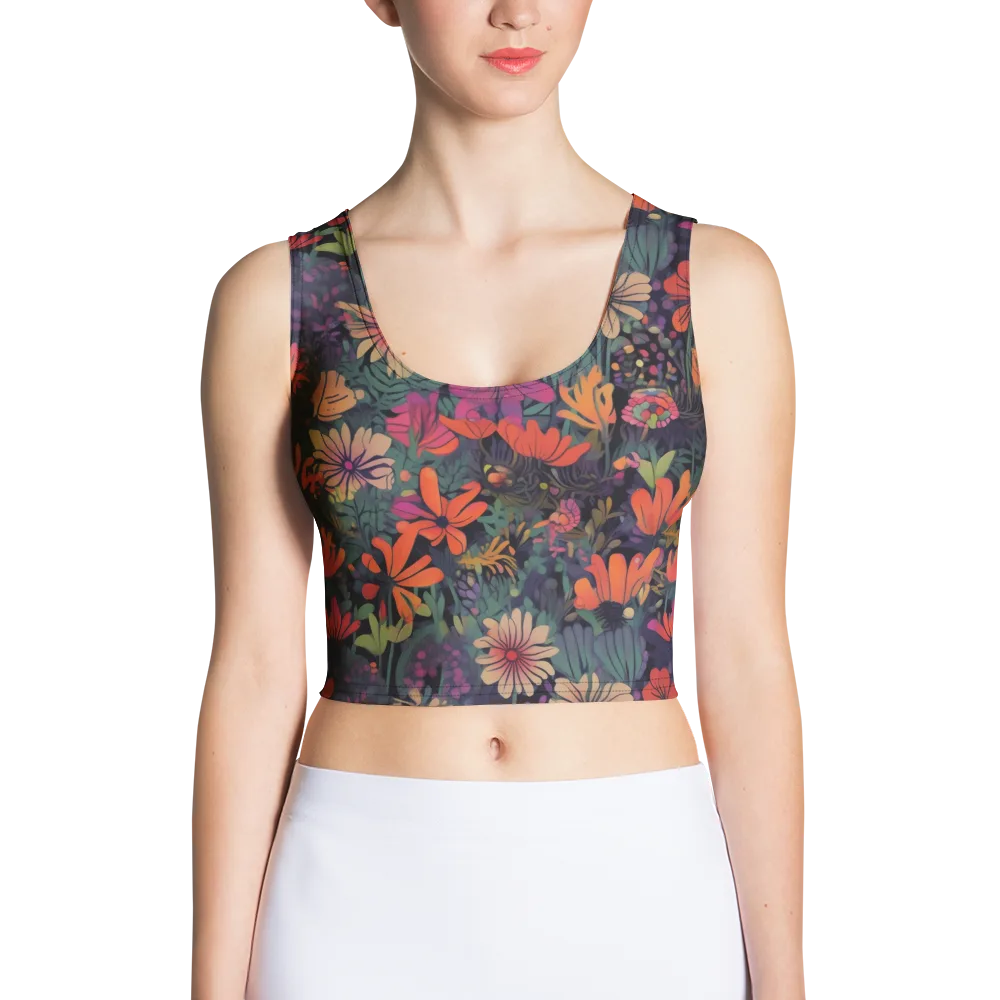 Velvet Flora on Crop Top — Front