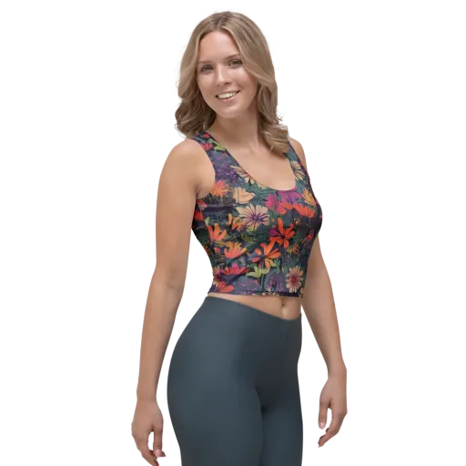 Velvet Flora on a Crop Top