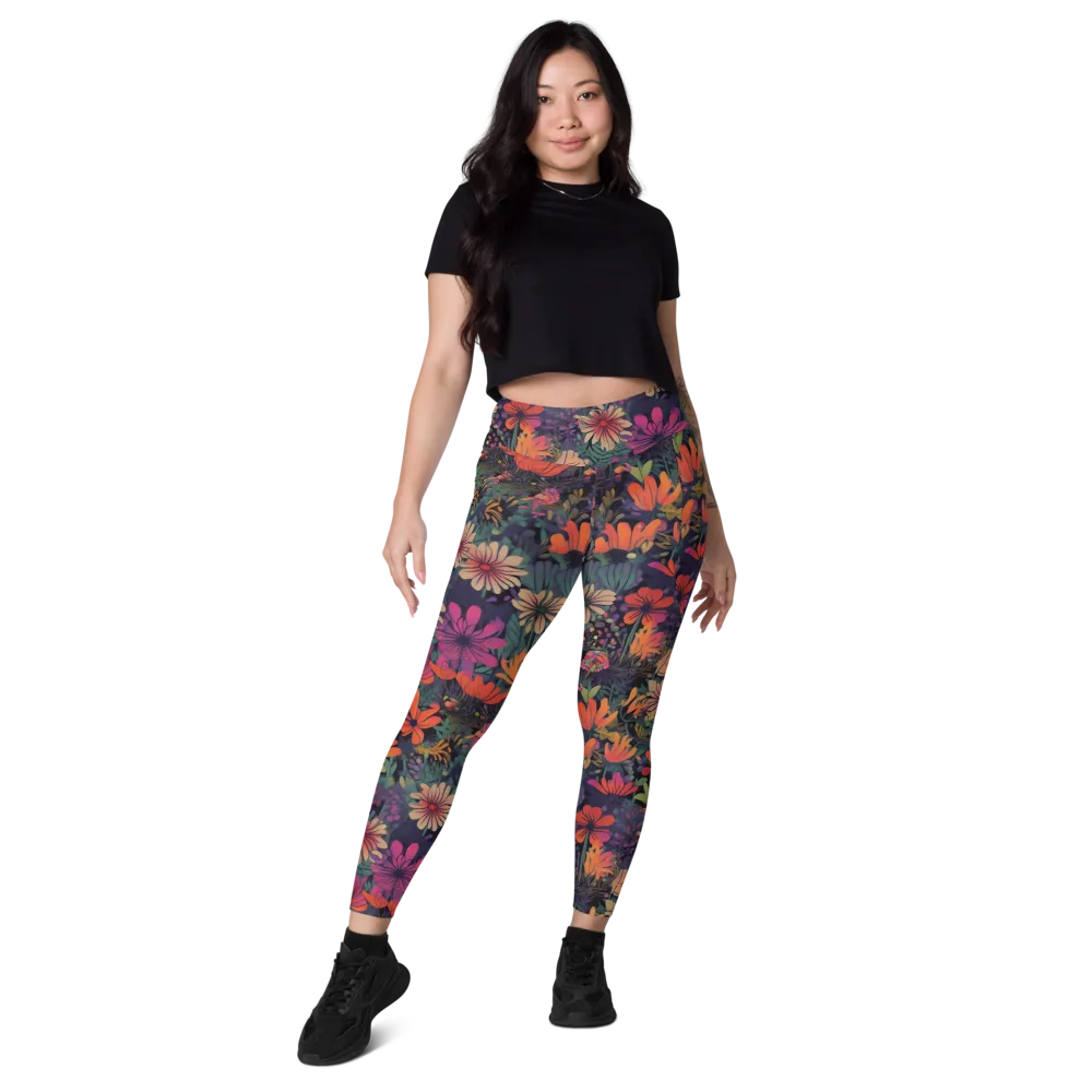 Velvet Flora on Leggings with Pockets — Front