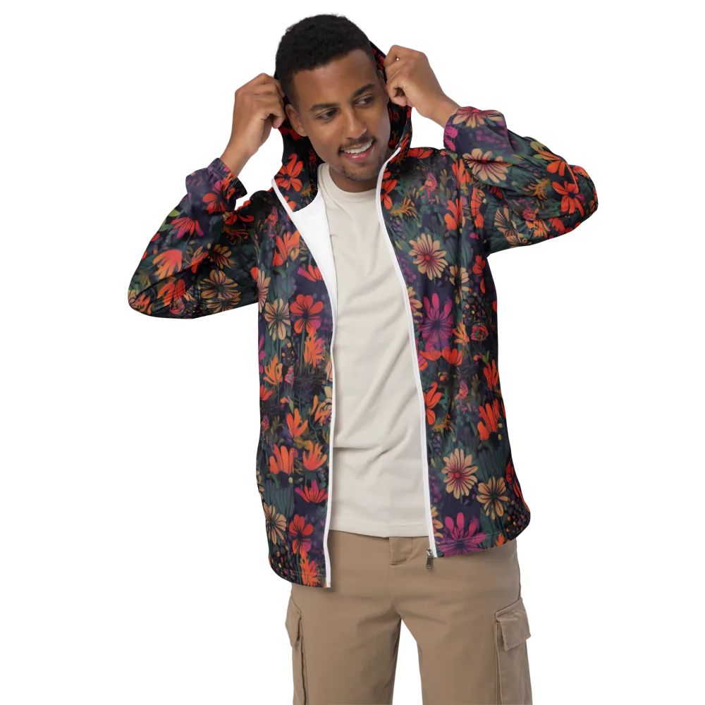 Velvet Flora on Men's Windbreaker — Front