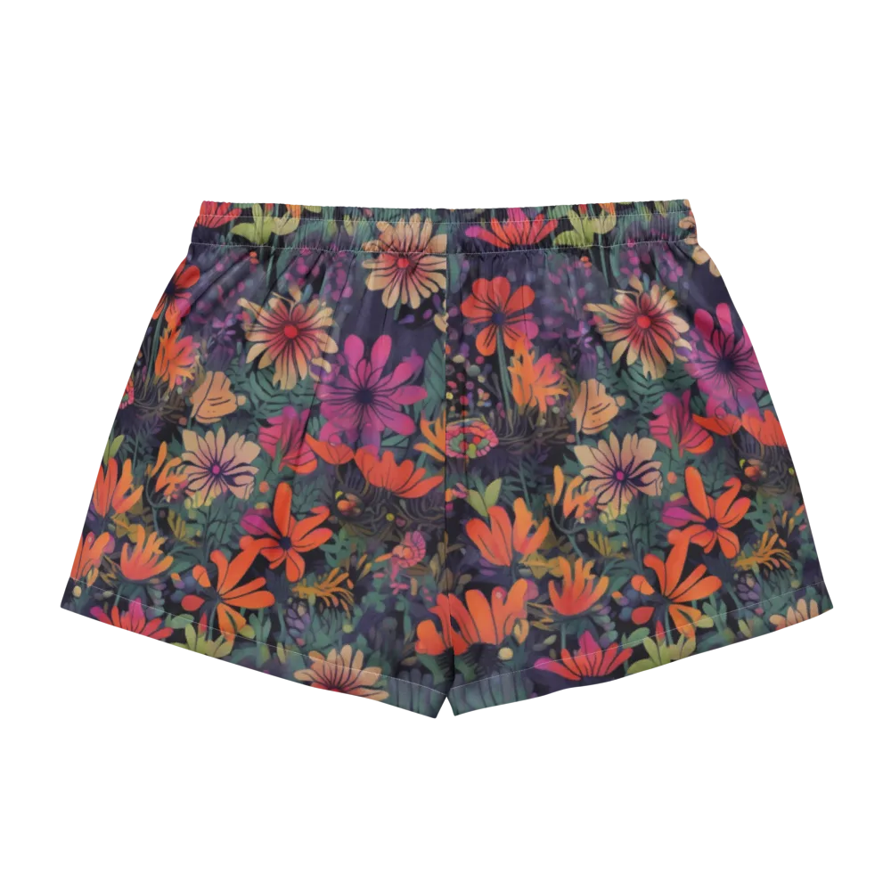 Velvet Flora on Women's Pajama Shorts — Back