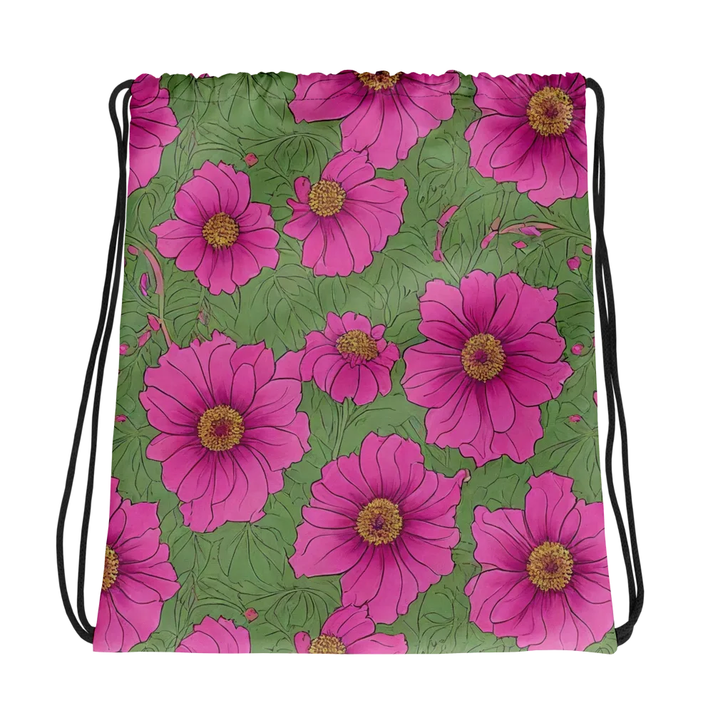 Fuchsia Garden on Drawstring Bag — Photo