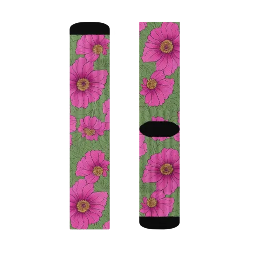 Fuchsia Garden on a Socks
