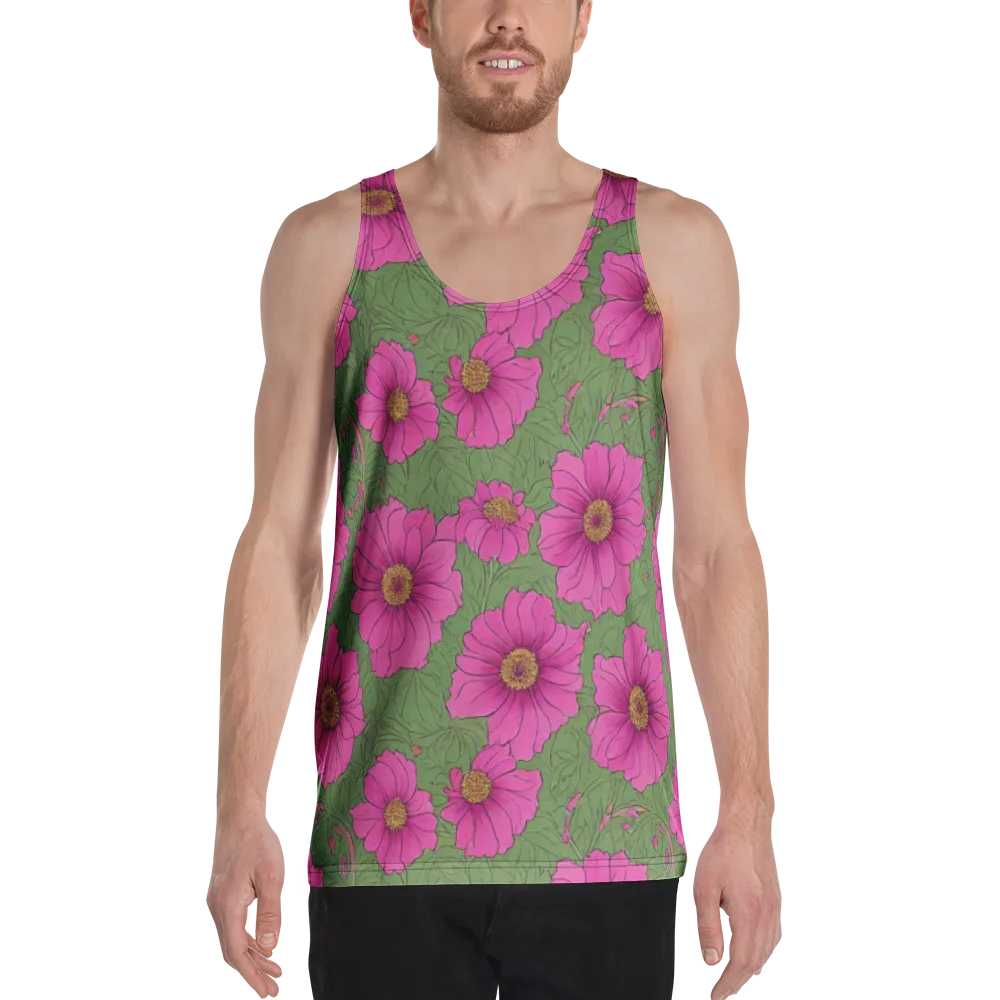 Fuchsia Garden on Men's Tank Top — Front
