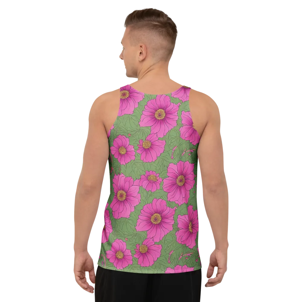 Fuchsia Garden on Men's Tank Top — Back