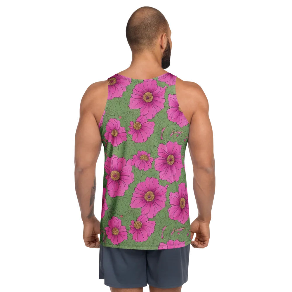 Fuchsia Garden on Men's Tank Top — Back