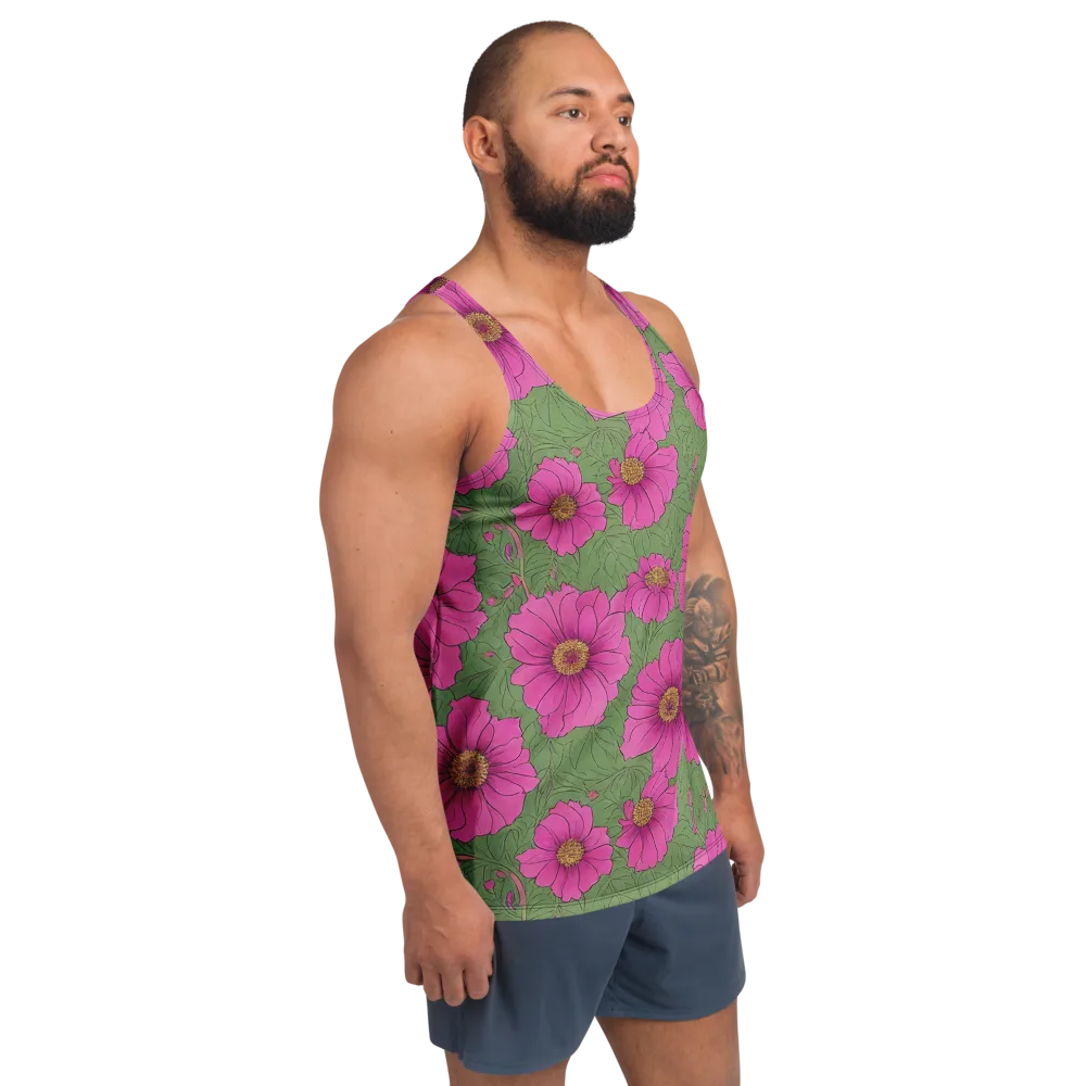 Fuchsia Garden on Men's Tank Top — Right Front