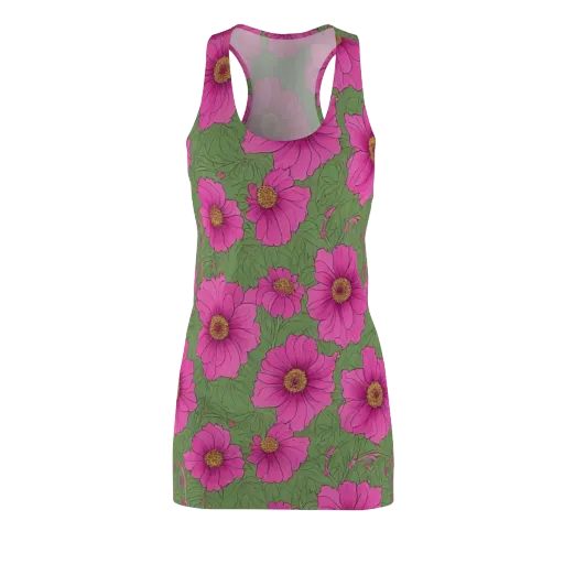 Fuchsia Garden on a Racerback Dress