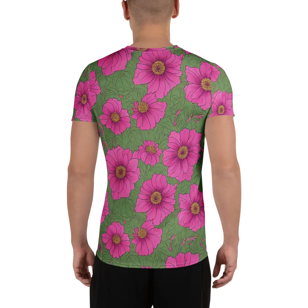 Fuchsia Garden on Men's Athletic T-Shirt — Back