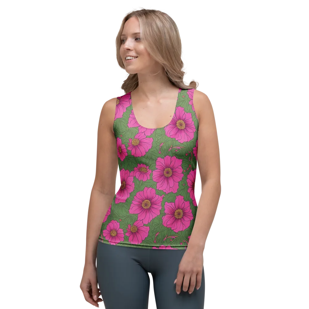 Fuchsia Garden on Women's Tank Top — Front