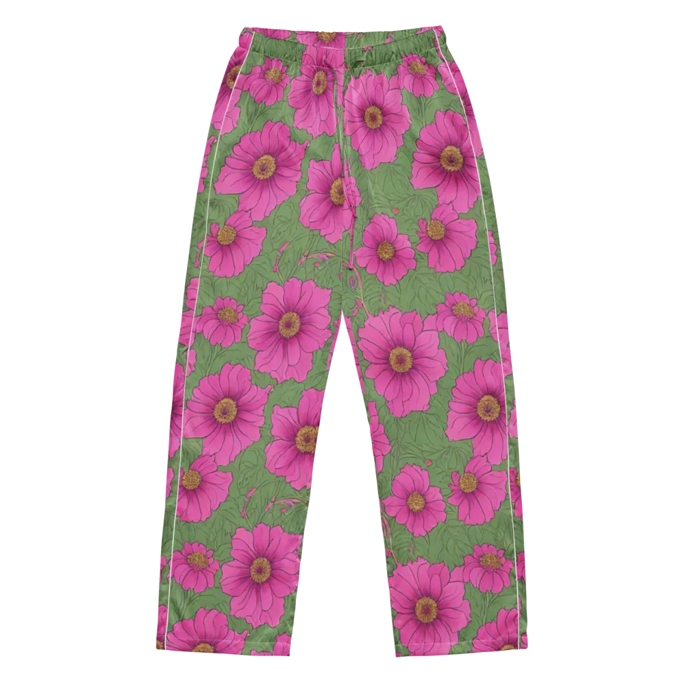 Fuchsia Garden on Women's Pajama Pants — Front