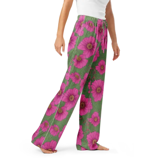 Fuchsia Garden on a Women's Pajama Pants