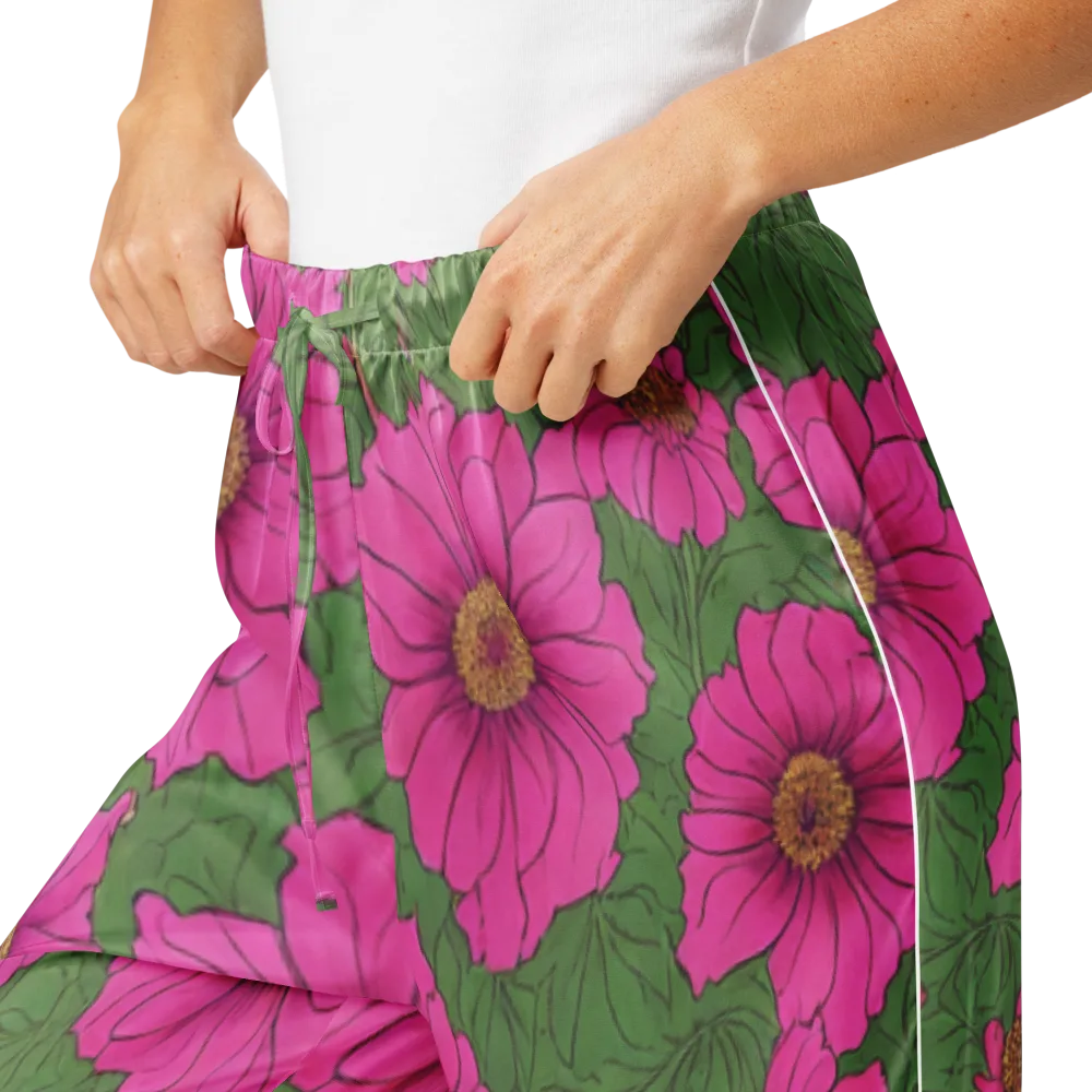 Fuchsia Garden on Women's Pajama Pants — Product details