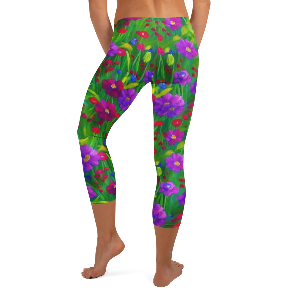 Violet Meadow on Capri Leggings — Back