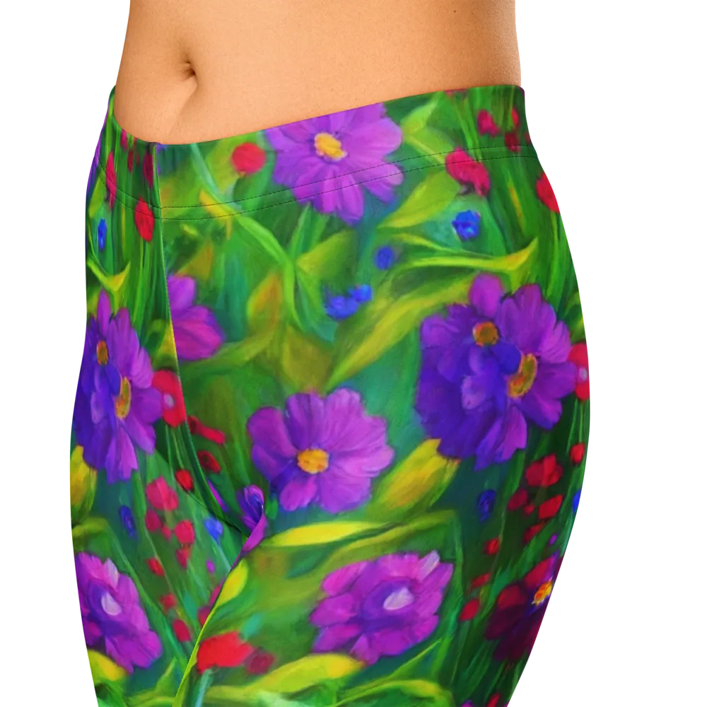 Violet Meadow on Capri Leggings — Zoomed-in