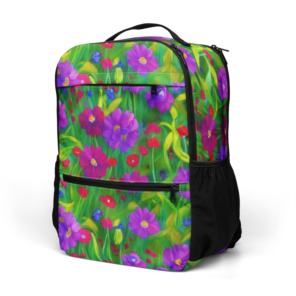 Violet Meadow on Utility Backpack — Left Front
