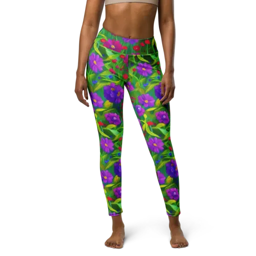 Violet Meadow on a Yoga Leggings