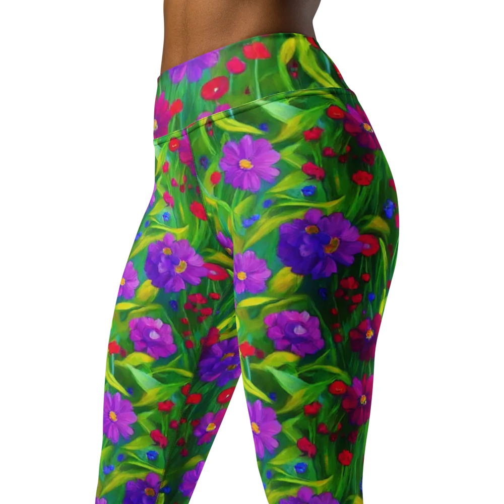 Violet Meadow on Yoga Leggings — Left Front