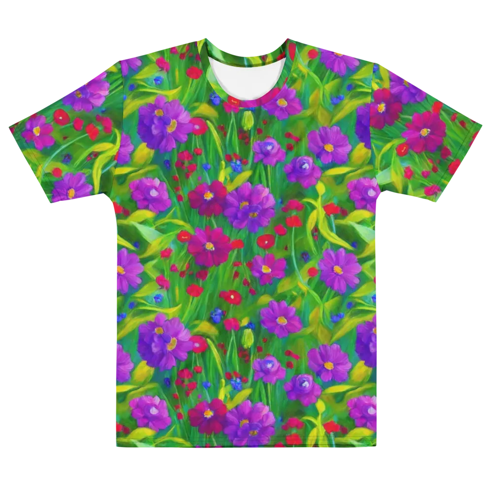 Violet Meadow on Men's Cotton Crew Neck T-Shirt — Front
