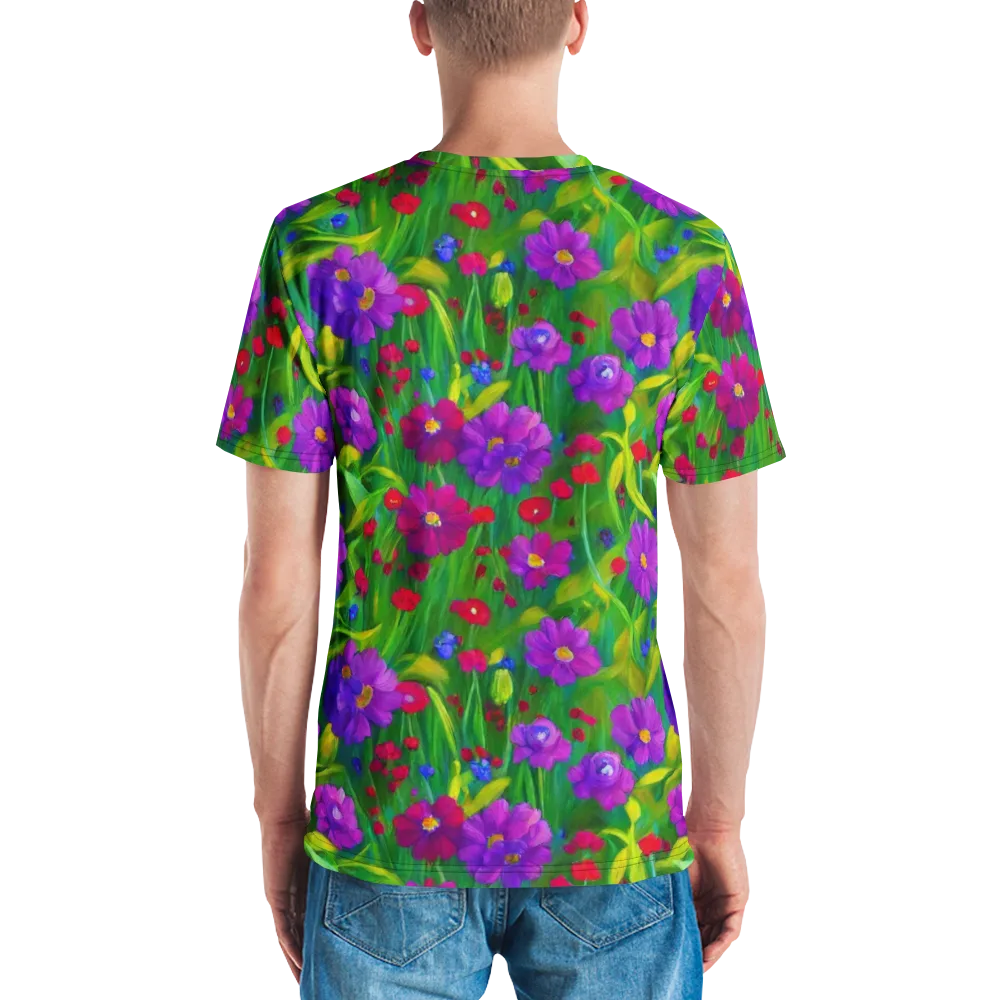 Violet Meadow on Men's Crew Neck T-Shirt — Back